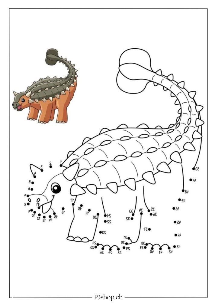 Malbuch Dino ( 30 Seiten / A5 )