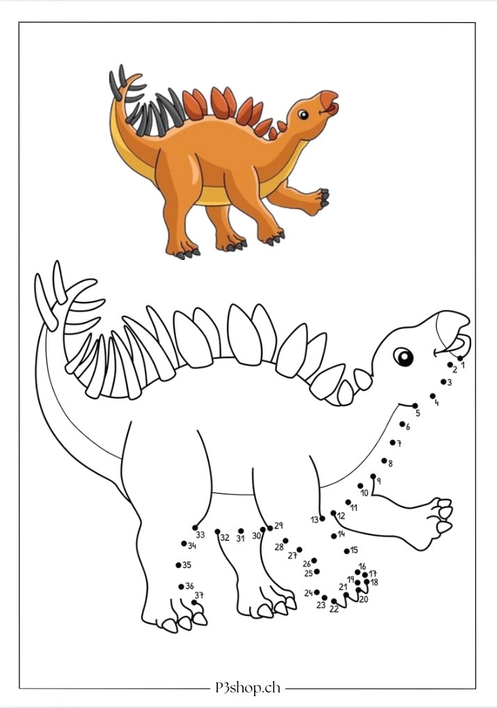 Malbuch Dino ( 30 Seiten / A5 )