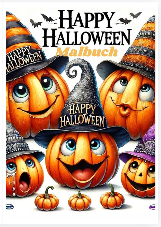 Malbuch Happy Halloween (30 Seiten / A5)
